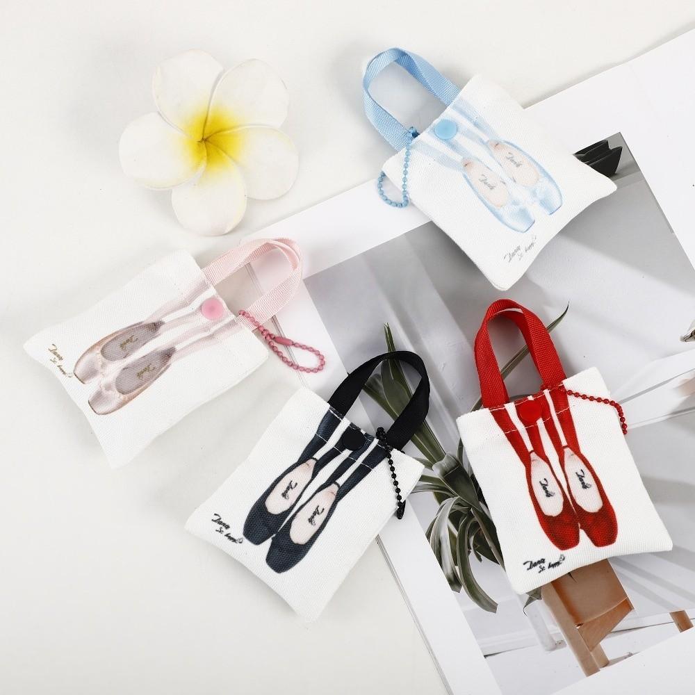 Sweet Toe Shoes Drawstring Bag Canvas Mini Bag Pendant Ballet Shoulder Bag  Ballet Dancer