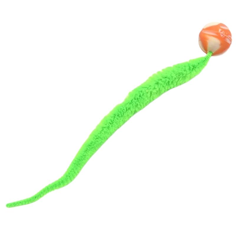 

Colorful BouncingBall with Tail for Cat Engaging Cat Teaser BouncyBall Hunting Toy Indoor Toy Ball Cat Exercise Toy 1 зелёный