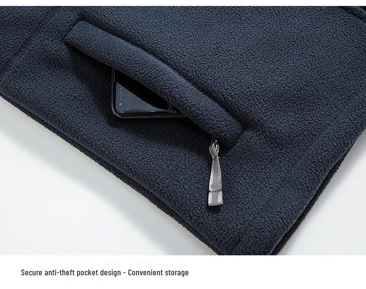 European Multi-Pocket Fleece Vest - Thickened Velvet Vest for Douyin Live Stream 9818