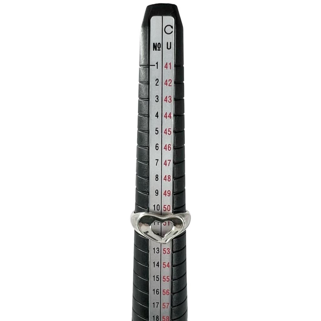 TIFFANY&Co. Elsa Peretti Ring Silver Women Open heart used