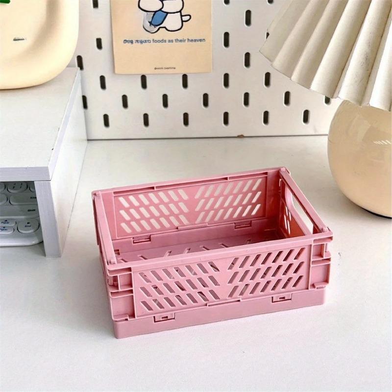 1 Stück Aufbewahrungskörbe Organizer Koffer Faltbar Student Schreibtischkorb Klebeband Schreibwaren Kunststoff Faltbarer Behälter Aufbewahrungsbox