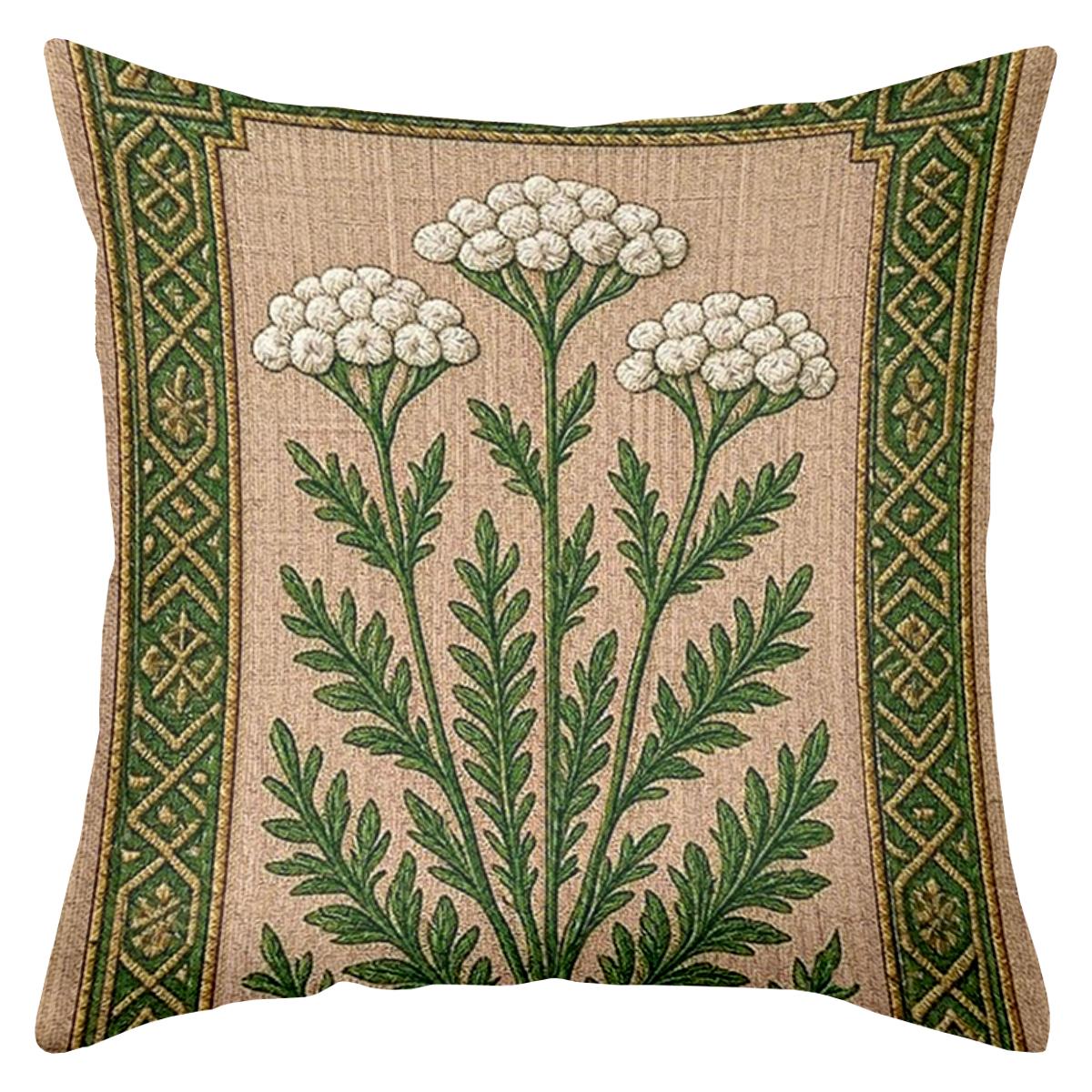 

1 Pieces -2D flat printing Embroidered Floral Pattern Throw Pillows Polyester pillowcase sofa decorative cushion cover 45x45cm