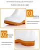 Military-Style Non-Slip White Rubber Boots for Men and Women - Thickened Wading Work Shoes