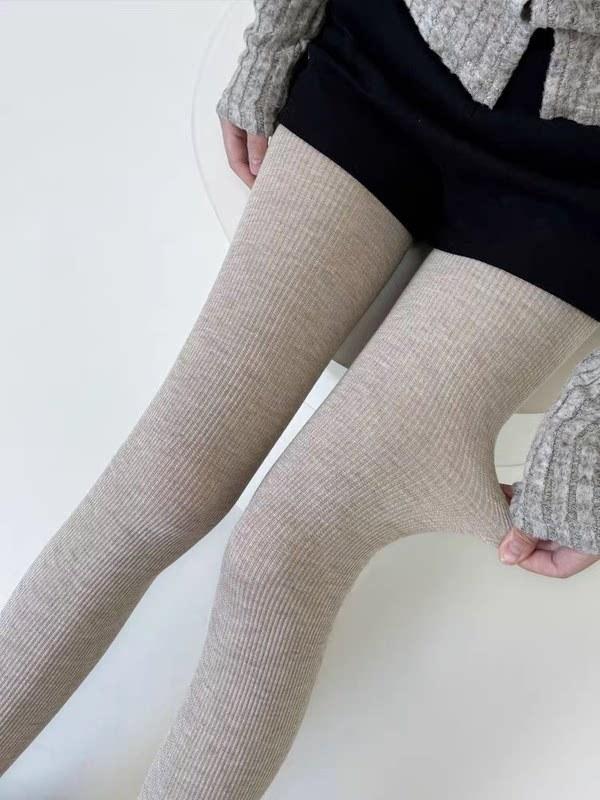Autumn And Winter Warm Pantyhose Children Can'T Flash Off The Gear, Leggings, Vertical Lines Show High Legs, Long Leggings With Boots