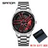SANDA Happy People Fashion Men Watches Top Luxury Quartz Watch Waterproof 360 Rotating Car Wheel Dial Watch For Male Sport Clock
