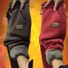 Damen Winterhose mit Fleecefutter, warm, dick, modisch, Thermo-Plüschhose, lässig, Sport-Jogginghose, Hose mit elastischer Taille