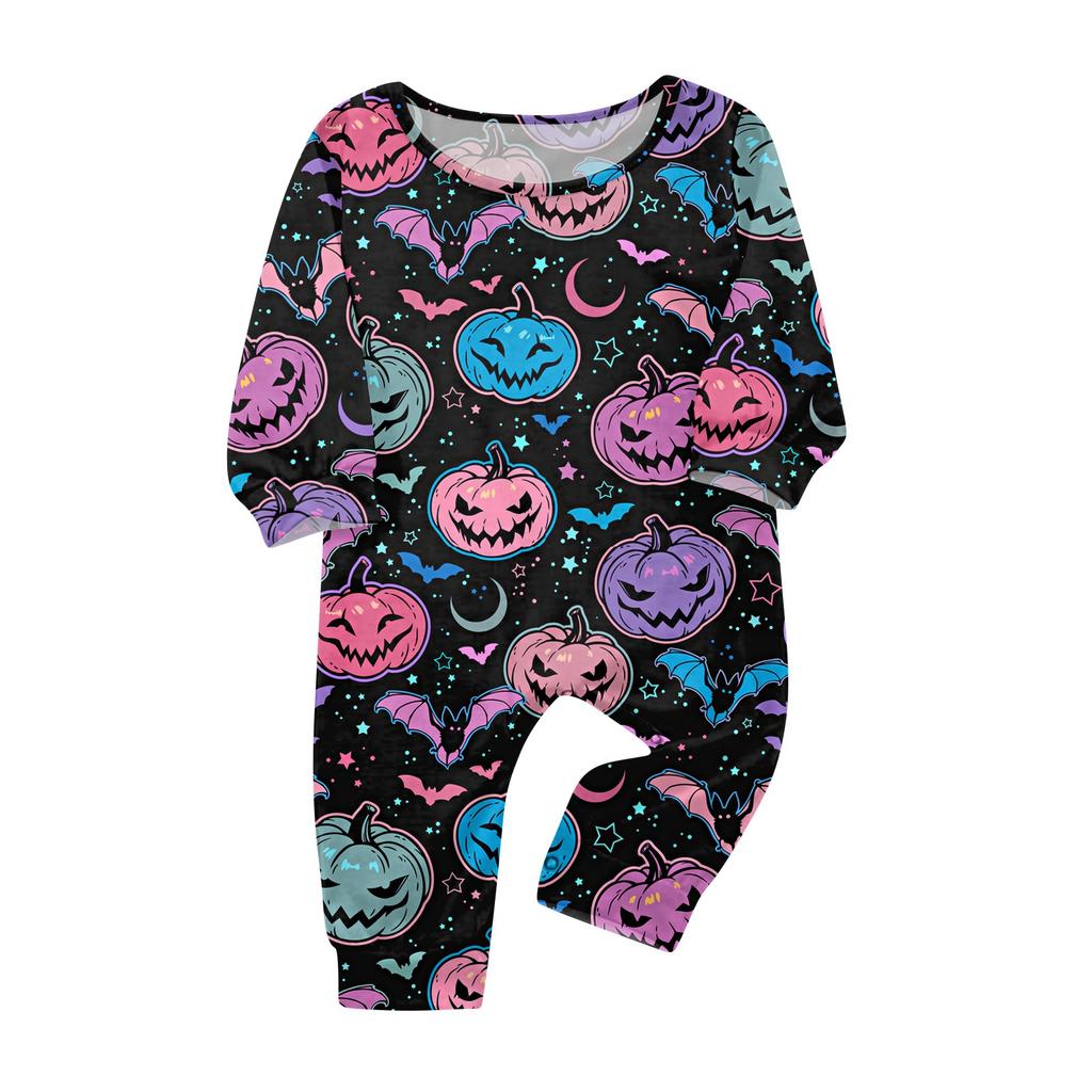 Family Matching Print Sets Pajamas Loungewear Outfits Family Matching Long Sleeve Tops+Pants Set