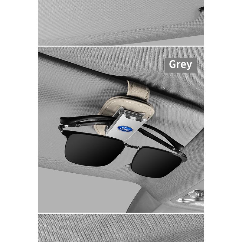 Osłona przeciwsłoneczna Samochodu Pudełko na Okulary Klips do Okularów Przeciwsłonecznych Uchwyt na Kartę Bilet Stojak Dla Ford Focus Mk2 Party Mk3 Ranger Mondeo Mk4 Fiesta Akcesoria Samochodowe