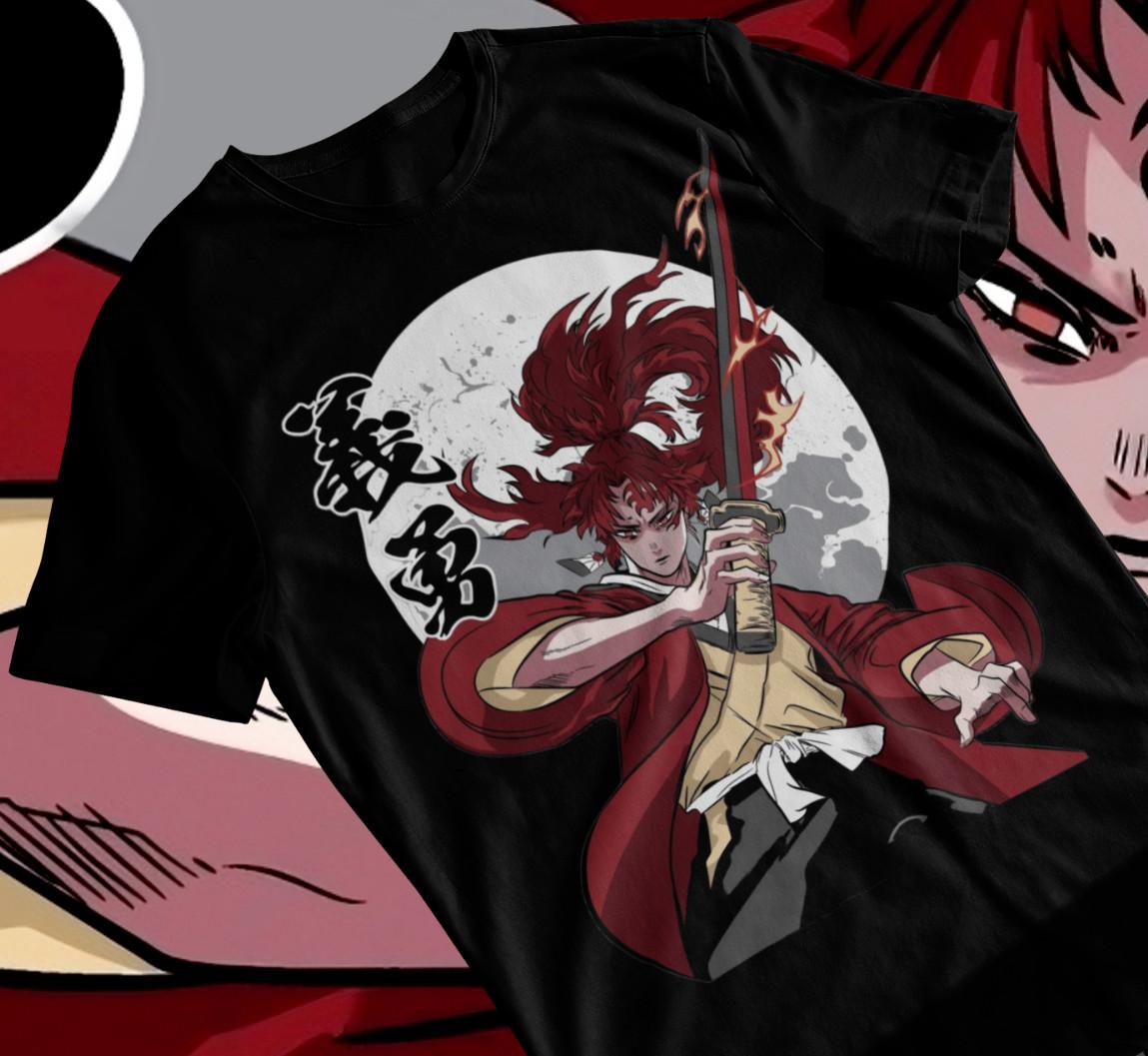 Demon Slayer Yoriichi T-shirt Manga Anime Tee Graphic Anime Soft Tee XXXXL