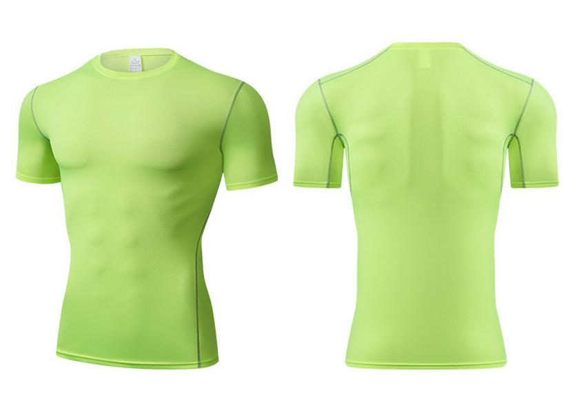 Herren Hoch elastisches Kompressions-Sport-T-Shirt - Feuchtigkeitsableitend & Atmungsaktiv für Basketball & Fitness