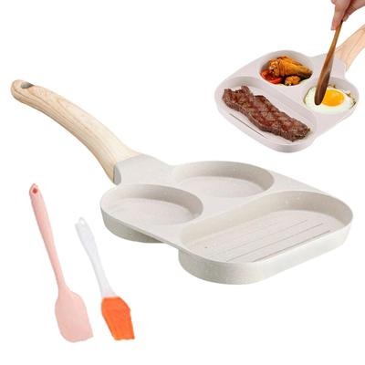 Pfannkuchen Eier Bratpfanne Omelett Pochierte Eier Pfanne Steakpfanne Für Frühstück Unterteiltes Frühstück Kochgeschirr Antihaftbeschichtet Mit Griff