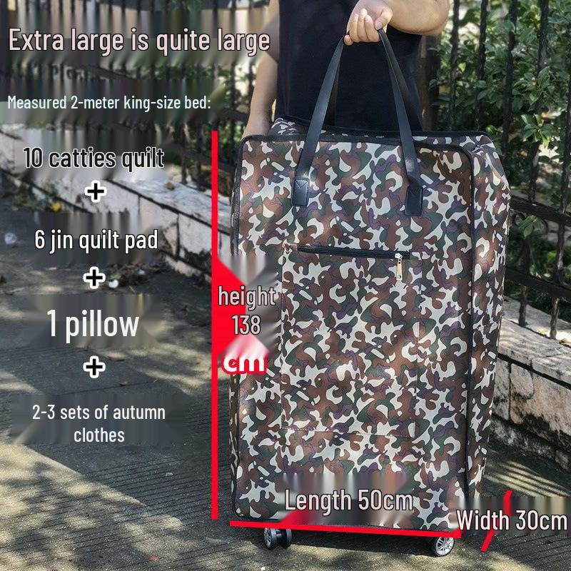 Reisetasche mit großer Kapazität, faltbar und mit Rollen – Unisex-Gepäck, Umstands- und Einkaufsaufbewahrungslösung