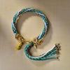 Vibranting Tibetan Handmade Woven Bracelet with Symbolic Patterns Portable Accessory for Festive and Spiritual Event