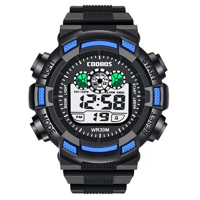 Unisex Elektronik Spor Aydınlık Saat Çocuklar Dijital Su Geçirmez Saatler