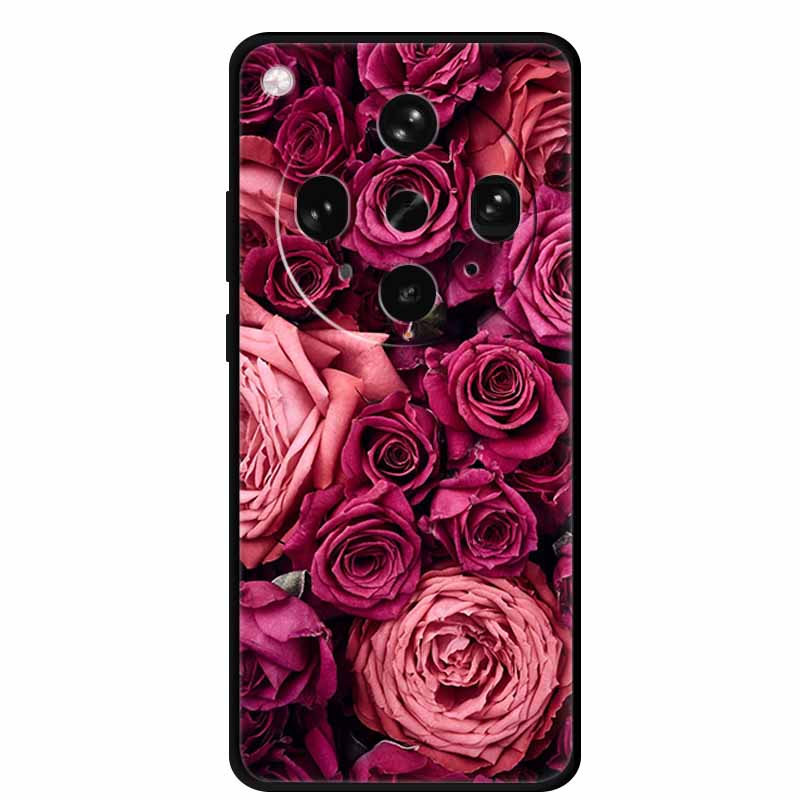 

For OPPO Find X8 Ultra 5G Case X 8 Ultra X8Ultra Coque Flowers Black Silicone Soft Back Cover For OPPO Find X8 Pro 5G Phone Case Find X8 Ultra 5G