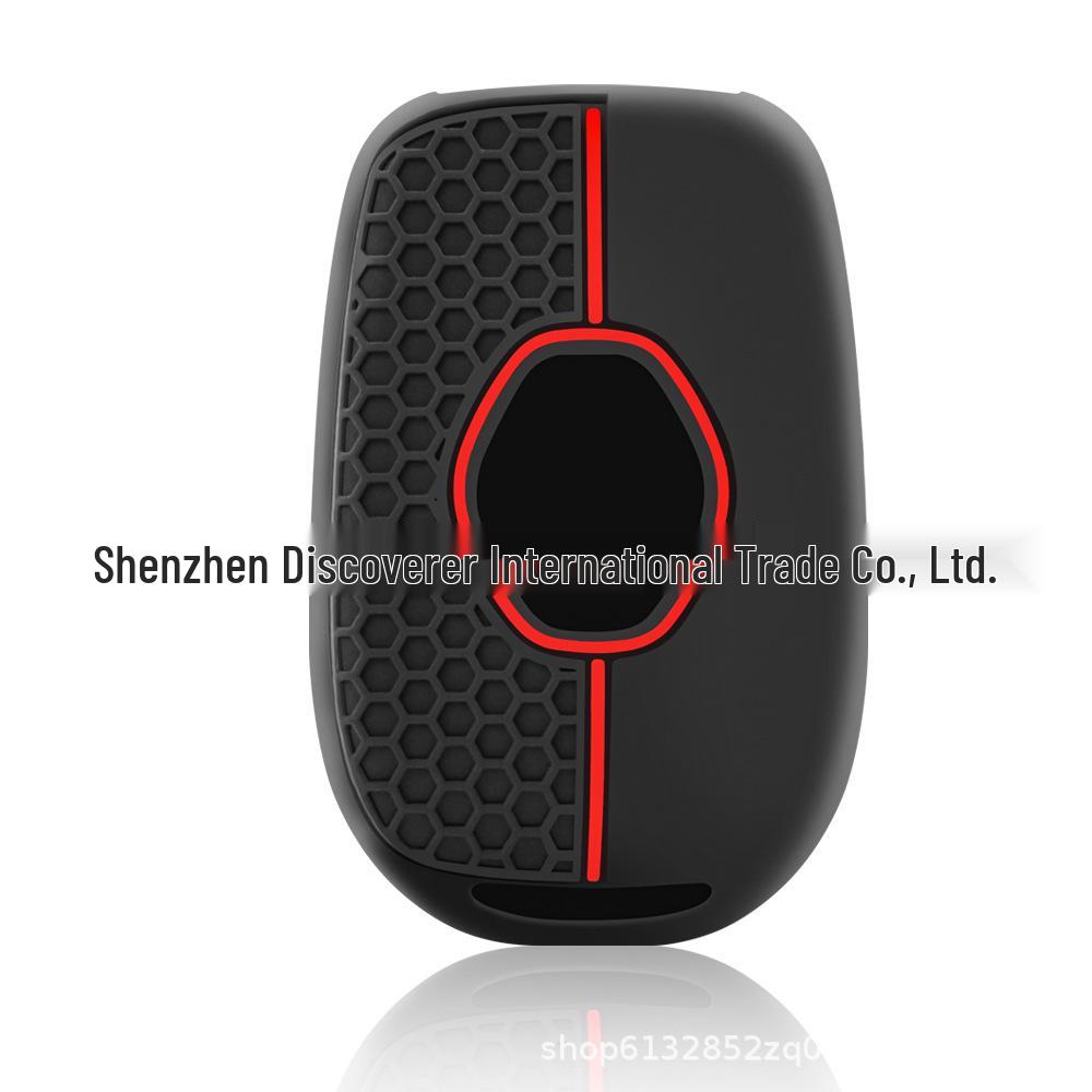 Renault Koleos 3-Button Hollow Silicone Key Cover with Honeycomb Pattern