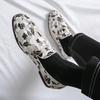 Men’s Printed Flats Loafers Dress Monks Shoes Men Slip on Pointed Toe Tuxedo Rock Club Shoes Plus Size