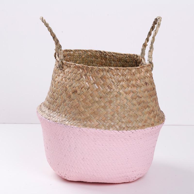 Mid-Autumn Festival Cattail Weave Handmade Plant Fiber Flower Pot