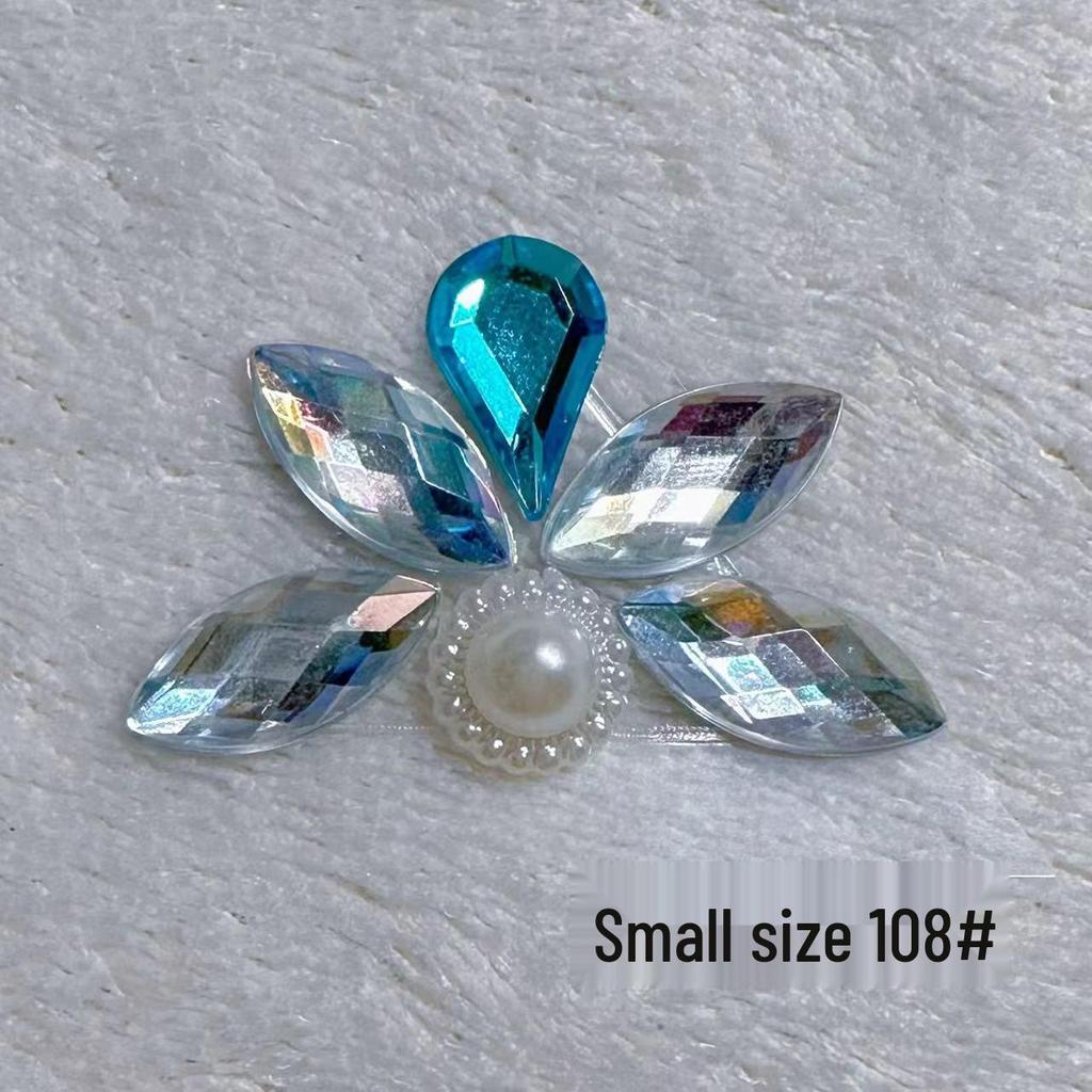 Children's Floral Face Stickers with Crystal Diamonds & Tassels for Ancient Style Makeup