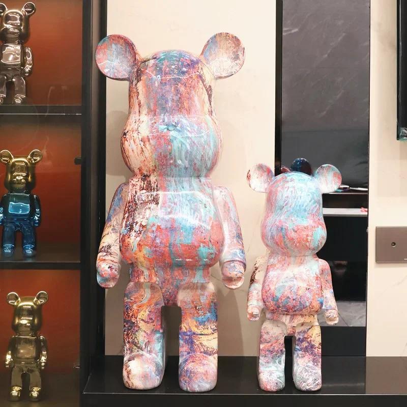 Creative Modern 50cm Cartoon Violent Bear Decoration Piggy Bank Home Improvement TV Cabinet Large Floor Statue Sculpture Gifts
