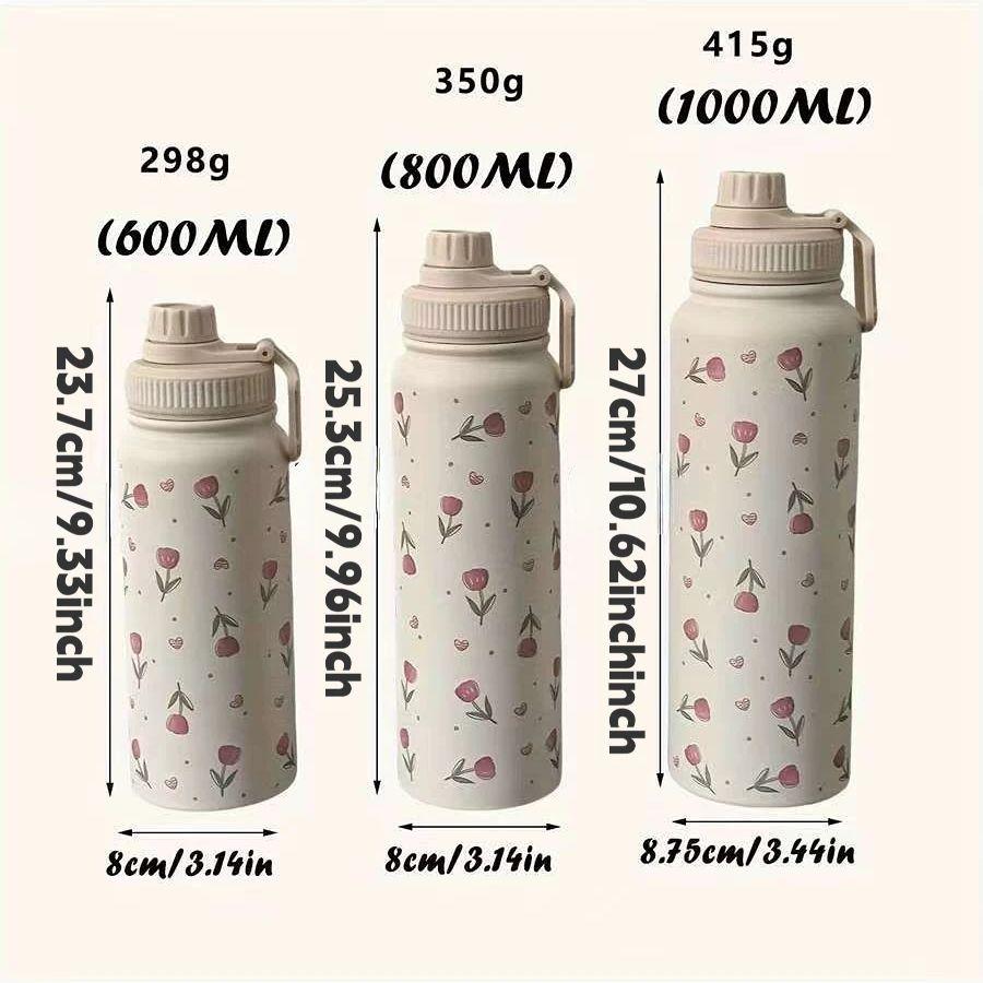 

Heart Shaped Tulip Thermal Water Cup, Perfect Gift for Valentine s Day, Halloween, Christmas & Birthdays, Keeps Drinks Hot for a Long Time 501-600ml светло-желтого