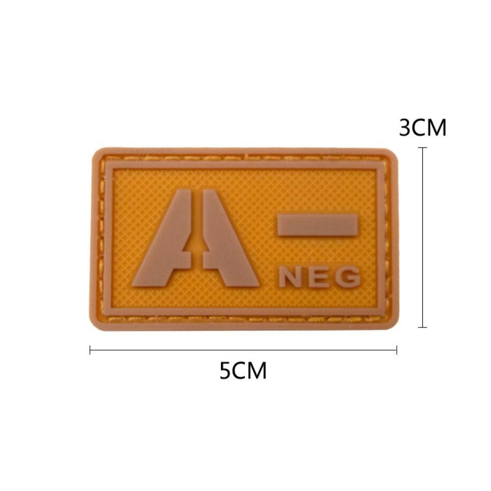 PVC Glue Stamp Blood Type Magic Sticker Embroidered Patch Emergency Armband  Helmet Decoration