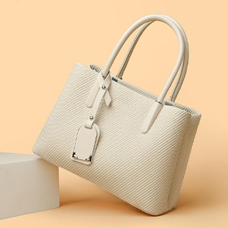 Elegant PU Tote Bag Women Spacious Shoulder With Zip Multi-Compartment Design Daily Commute Mom Use