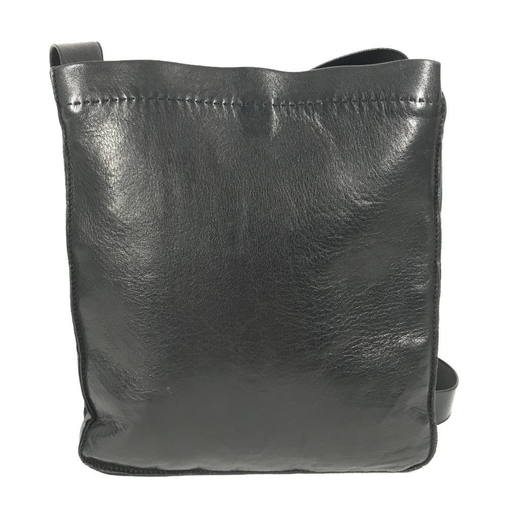 Hermes Toudu Pochette Bag Crossbody Shoulder Bag Leather Black