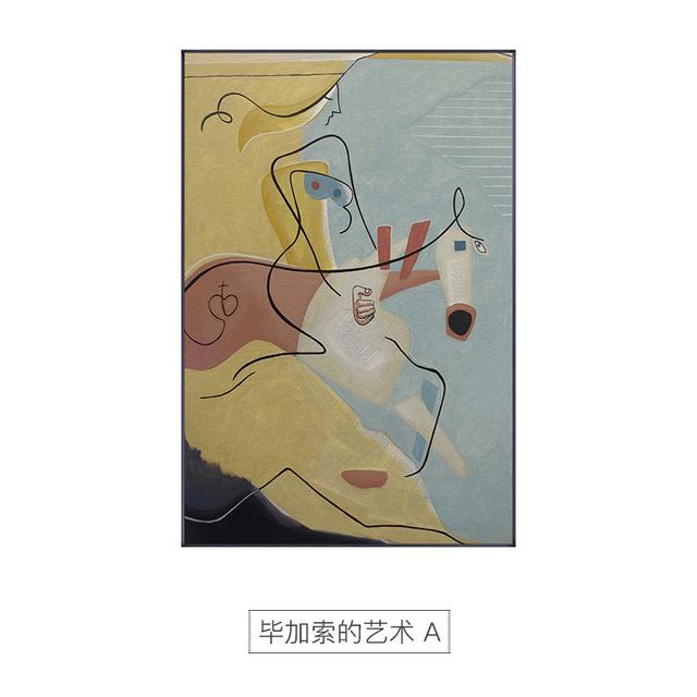 Abstract Line By Picasso Famous Prints and Posters Canvas Paintings Minimalist Wall Art Pictures for Living Room Home Decor No Frame