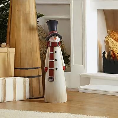 Snowman Statue for Christmas Decor, Holiday Gift. Indoor & Outdoor Use. No Electricity Needed.