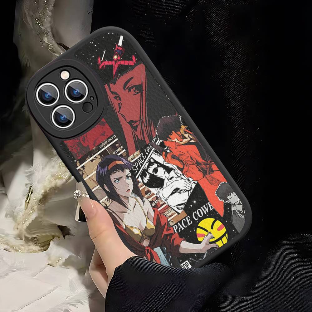Anime Cowboy Bebop Phone Case Hard Leather For IPhone 16 15 14 13 12 Mini 11 14 Pro Max Xs X Xr 7 8 Plus Fundas