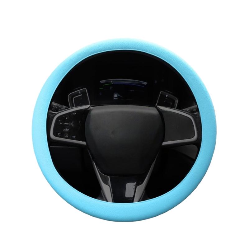 Odorless Silicone Car Steering Wheel Cover Nonslip Textured Surfaces Breathable Design for 32cm To 40cm Wheels