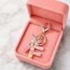 Heart Keyring Keychain Pendant Epoxy Resin Pink 10.7 Cm/4.21 In 1 Pc