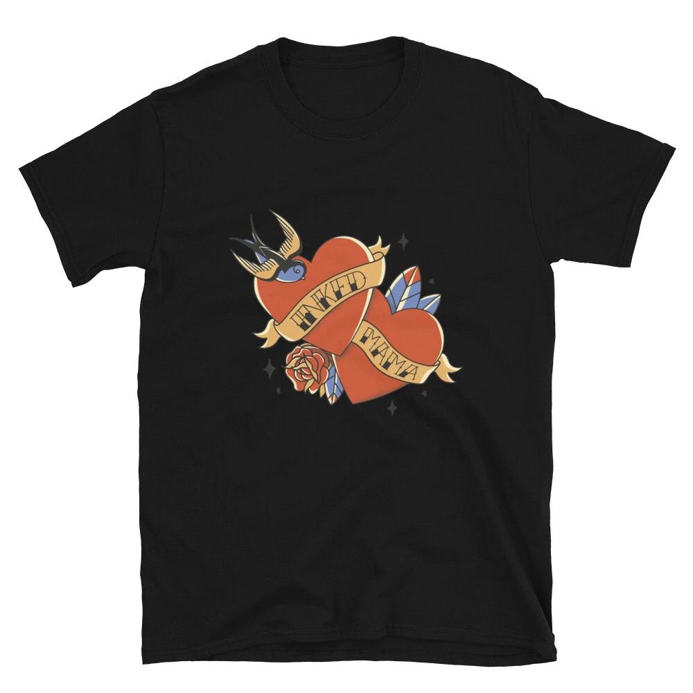Mama With A Tattoo Tattooed Mom Classic Fit T-Shirt XL