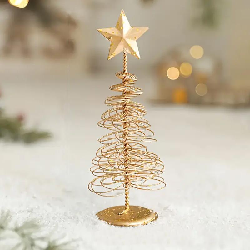 Christmas Mini Christmas Tree Minimalist Style Sculpture Nordic Style Top Star Design Gift Ornaments Xmas Atmosphere 16/19.5/20cm