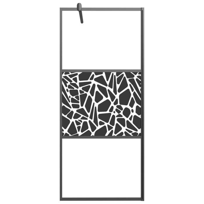 VidaXL Paroi de Douche Cloison de Baignoire Accessoire de Salle de Bain Cloison de Douche Intérieur 80x195 cm Verre ESG avec 151880