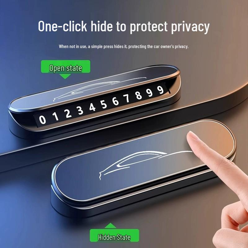 Xiaomi SU7/YU7 Metal Parking Phone Plate - Creative Hidden Number Accessory