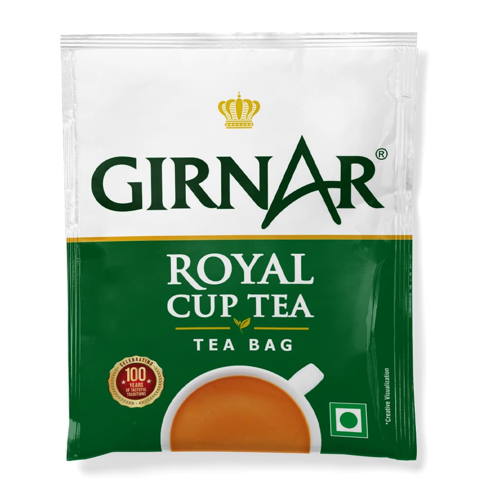 Girnar Royal Cup Black Tea Bags 100 Premium Assam Tea for Morning Brew & Chai Lovers