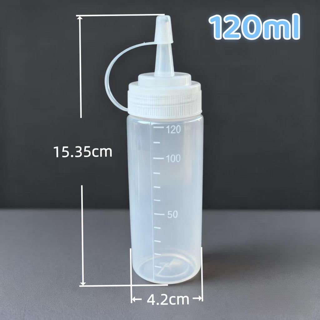 Squeeze Bottle with Scale for Ketchup, Salad Dressing, Condiments, Jam, and Sauces