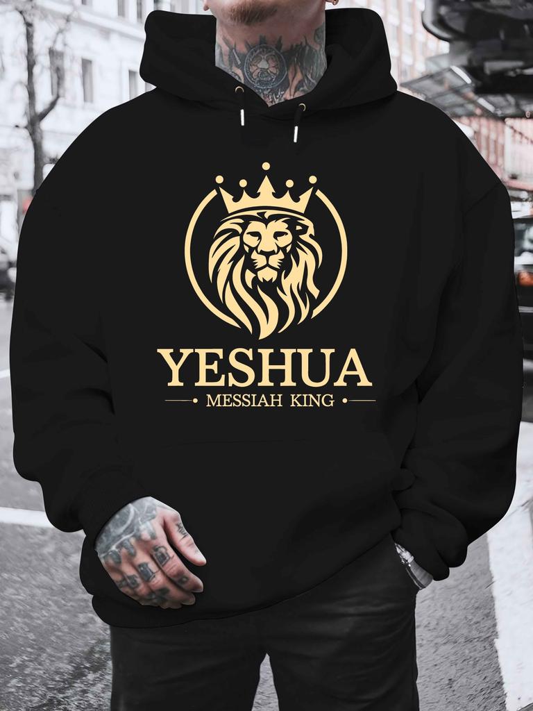 Casual Polyester Sweatshirt with Slight Stretch Hooded Collar Unisex Fashion Brand Pullover for Spring and Autumn Plus Size