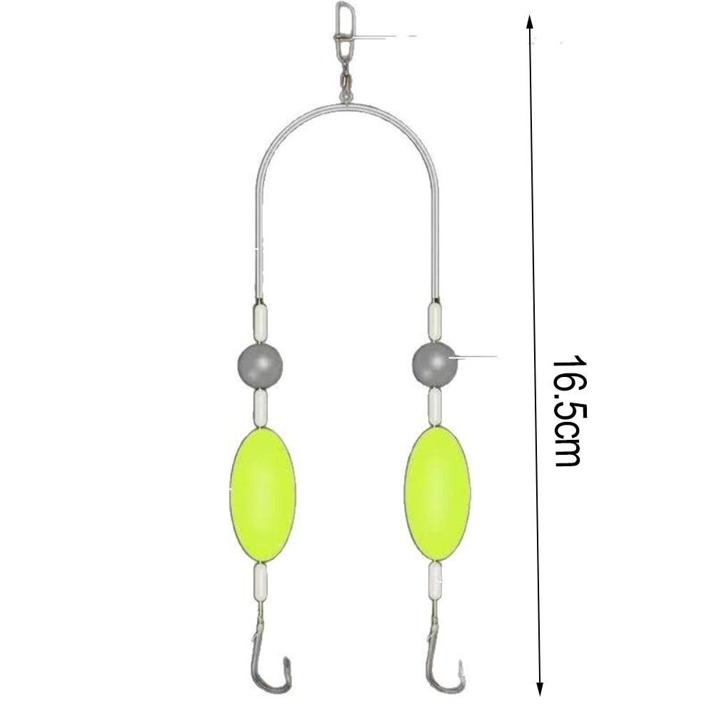 Edelstahl Doppelhaken Reverse Bottom Rig Anti-Verwicklung Schnurhaken für Angelzubehör