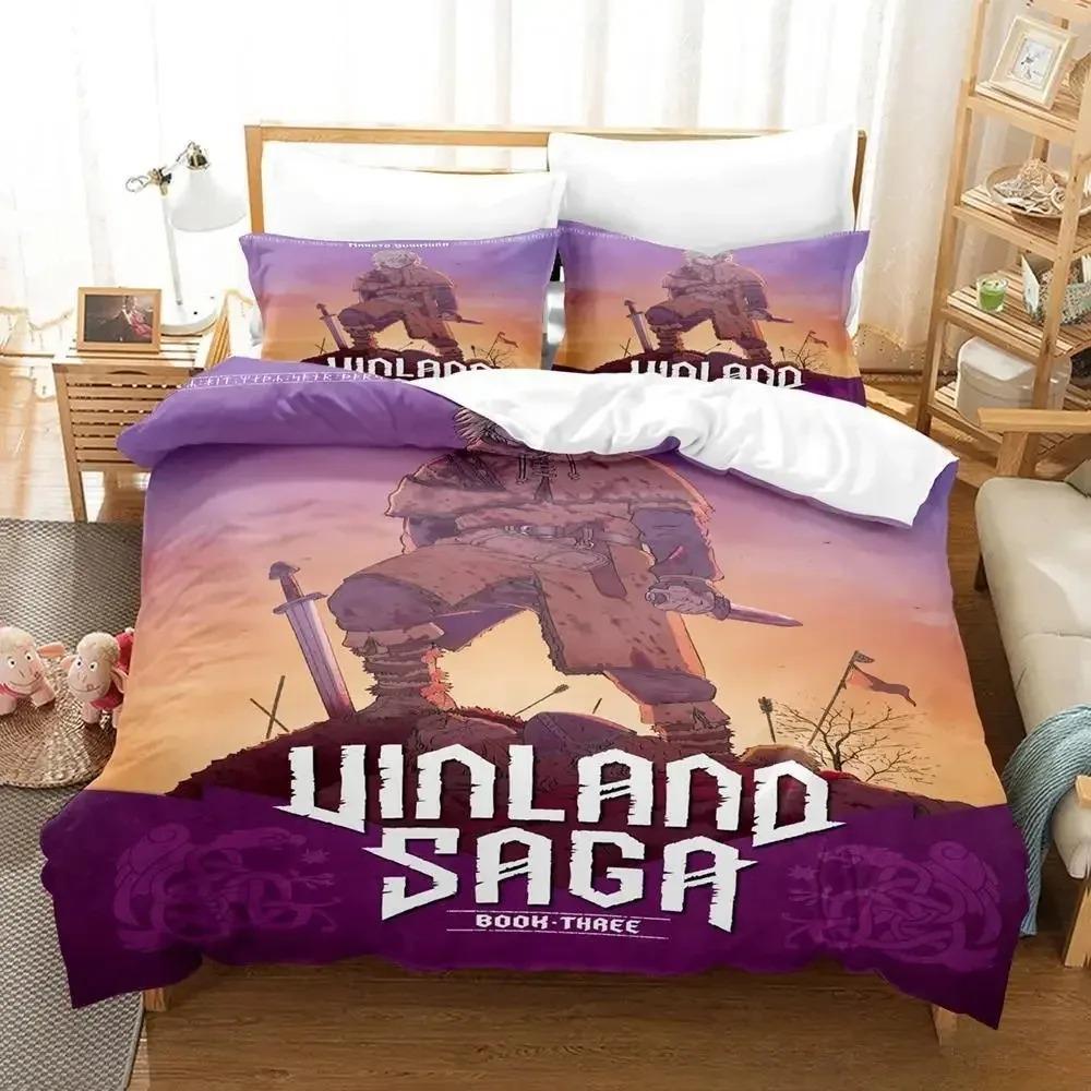 3D Anime Vinland Saga Bedding Set Single Twin Full Queen King Size Bed Set Adult Kid Bedroom Duvet Cover Sets For Home Textiles