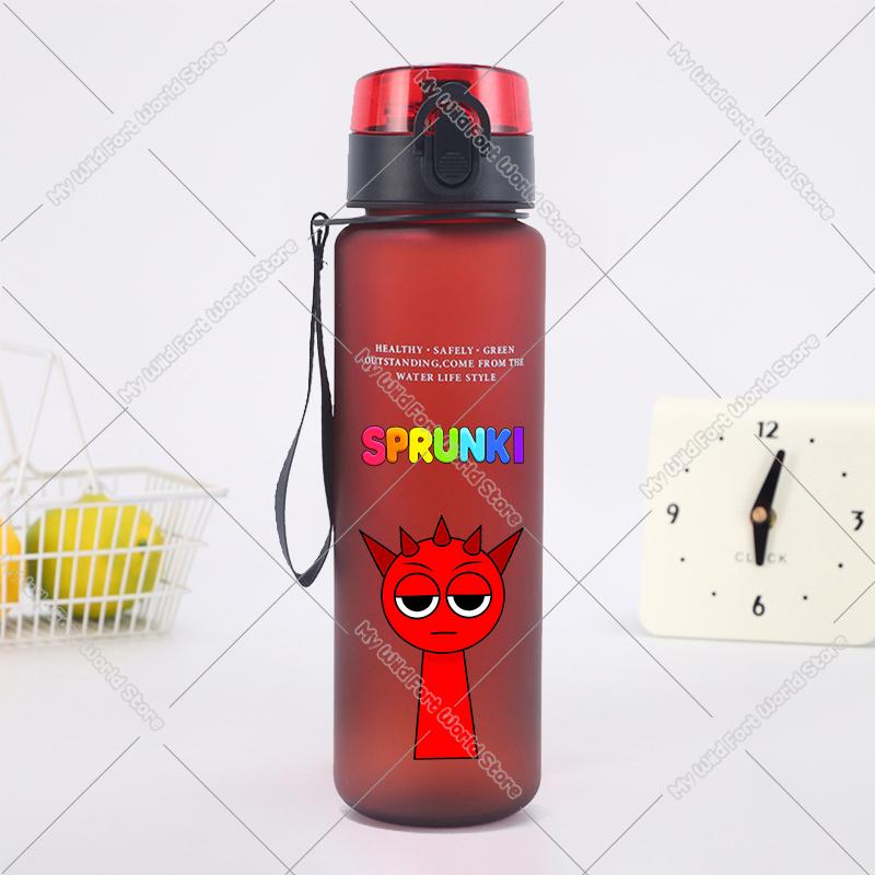 650ML Hot Game Sprunki Water Bottle Portable Children Outdoors Drinking Bottles Large Capacity Sport Fitness Water Cup Xmas Gift