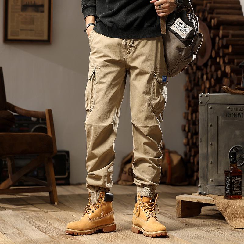 Retro Casual Loose Cuff Pants - Men’s Fashionable, All-Match Overalls