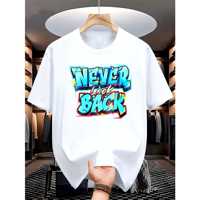 

European sizes [Fashionable T-shirts] Printed Fashionable Sports T-shirts Men S and Women S Short Sleeves, Vintage Style, Durable Construction 4XL білий