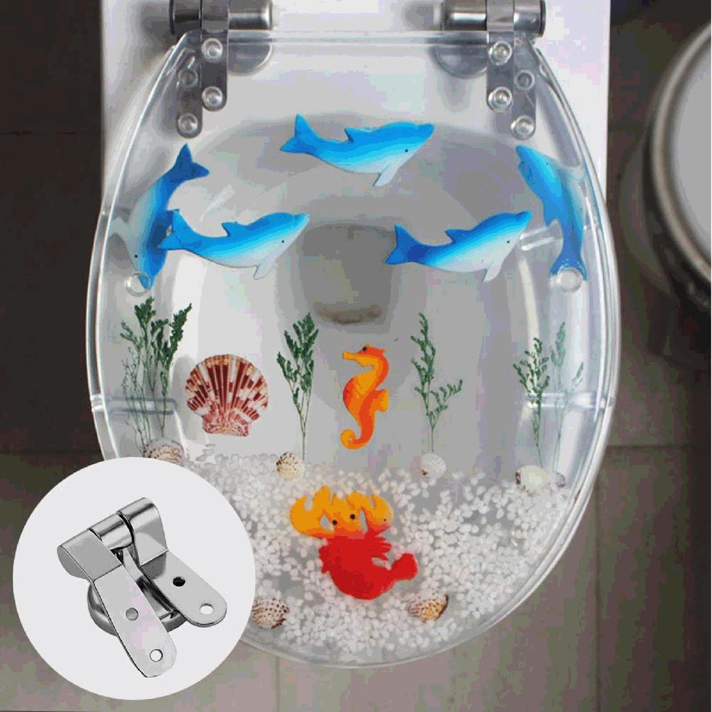 Bathroom Toilet Seat Hinge Zinc Alloy Hardware Hotel Restroom Toilet Accessories with Bolts and Nuts
