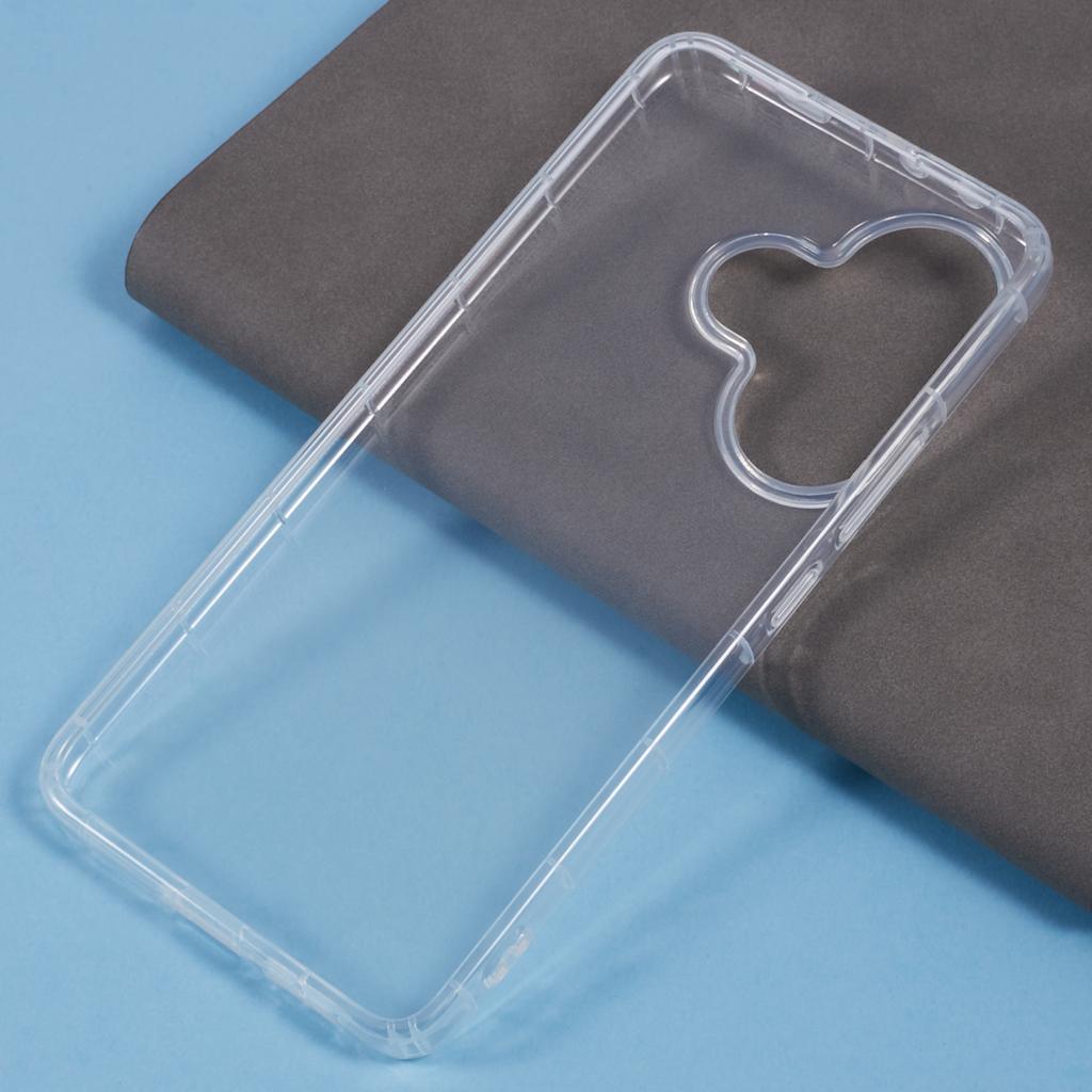 For Xiaomi Redmi Turbo 3 5G/Poco F6 5G Clear Case Anti-Drop TPU Phone Cover (Big Rear Lens Hole)