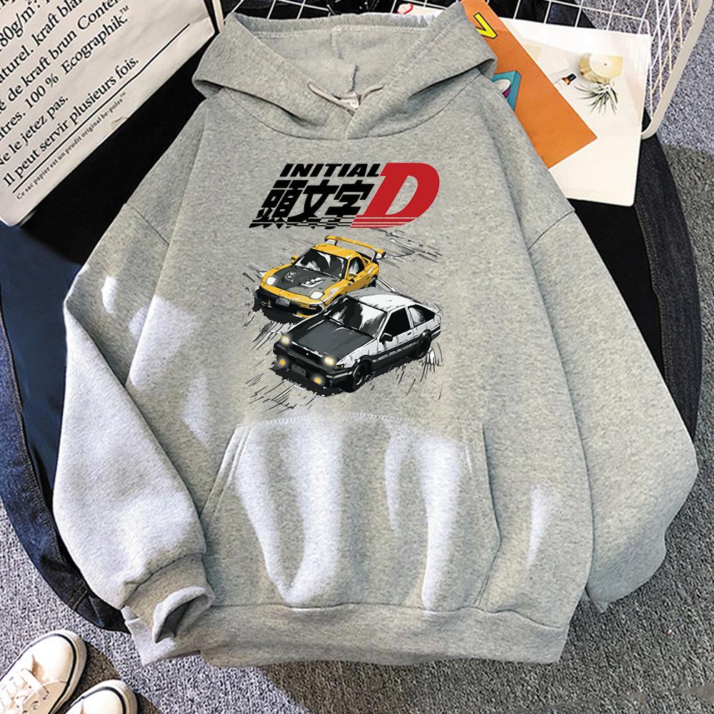 Drift AE86 Initial D 90s Fujiwara Takumi HachiRoku Hoodie Hip Hop Print Top Harajuku  Unisexs Fashion Sweatshirt Japan Anime Graphic