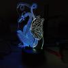 Led 3d Small Dragon Desk Lamp For Living Room Creative Seven Color Touch Tv Filled Table Lamp For Bedroom