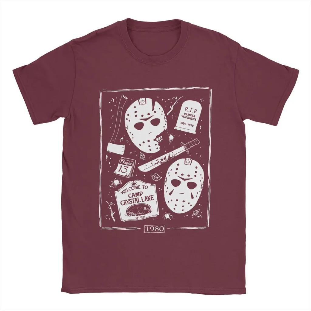 Men Welcome Campers Horror Movie T Shirts 100% Cotton Clothes Awesome Short Sleeve Round Collar Tee Shirt Original T-Shirts